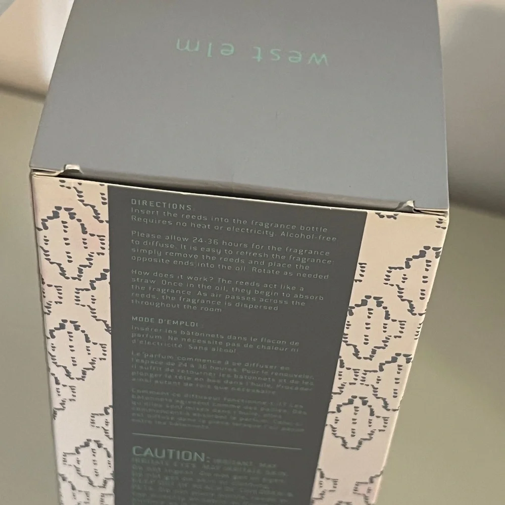 NEW WEST ELM REED DIFFUSER SHIMMERING BALSAM HOME ROOM FRAGRANCE